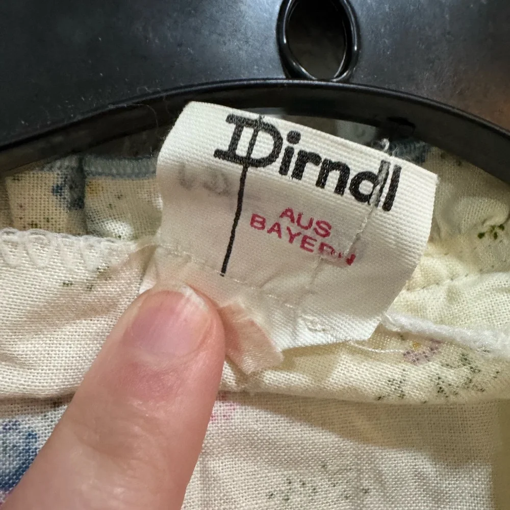 Vintage Dirndl Aus Bayern Dress With Blue Apron - Picture 4 of 5